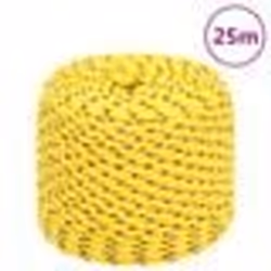 vidaXL Corde de bateau Jaune 6 mm 25 m Polypropylène