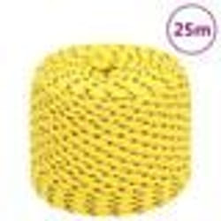 vidaXL Corde de bateau Jaune 6 mm 25 m Polypropylène