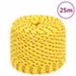 vidaXL Corde de bateau Jaune 8 mm 25 m Polypropylène