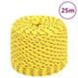 vidaXL Corde de bateau Jaune 8 mm 25 m Polypropylène