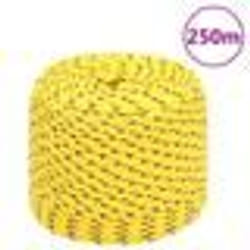 vidaXL Corde de bateau Jaune 8 mm 250 m Polypropylène