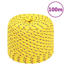 vidaXL Corde de bateau Jaune 10 mm 100 m Polypropylène