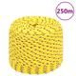 vidaXL Corde de bateau Jaune 10 mm 250 m Polypropylène
