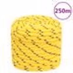vidaXL Corde de bateau Jaune 16 mm 250 m Polypropylène