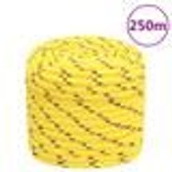 vidaXL Corde de bateau Jaune 16 mm 250 m Polypropylène