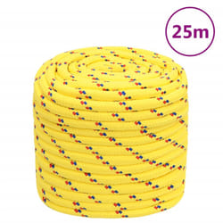 vidaXL Corde de bateau Jaune 18 mm 25 m Polypropylène