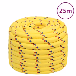 vidaXL Corde de bateau Jaune 20 mm 25 m Polypropylène