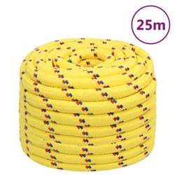 vidaXL Corde de bateau Jaune 20 mm 25 m Polypropylène