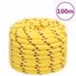 vidaXL Corde de bateau Jaune 20 mm 100 m Polypropylène