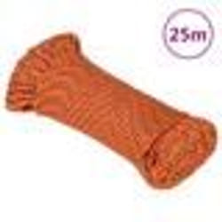 vidaXL Corde de bateau Orange 3 mm 25 m Polypropylène