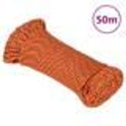 vidaXL Corde de bateau Orange 4 mm 50 m Polypropylène