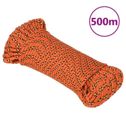 vidaXL Corde de bateau Orange 4 mm 500 m Polypropylène