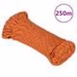 vidaXL Corde de bateau Orange 5 mm 250 m Polypropylène