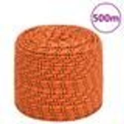 vidaXL Corde de bateau Orange 6 mm 500 m Polypropylène