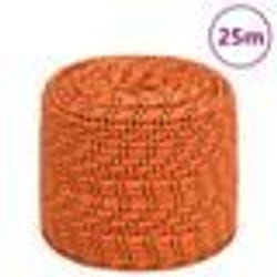vidaXL Corde de bateau Orange 8 mm 25 m Polypropylène
