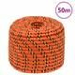 vidaXL Corde de bateau Orange 12 mm 50 m Polypropylène