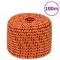 vidaXL Corde de bateau Orange 12 mm 100 m Polypropylène