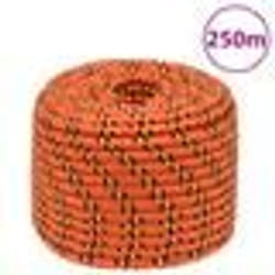 vidaXL Corde de bateau Orange 12 mm 250 m Polypropylène
