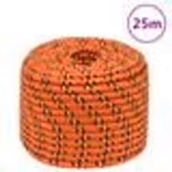 vidaXL Corde de bateau Orange 14 mm 25 m Polypropylène