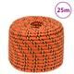 vidaXL Corde de bateau Orange 14 mm 25 m Polypropylène