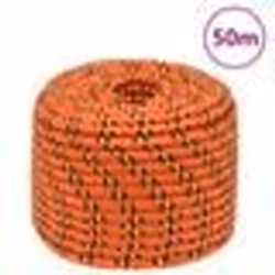 vidaXL Corde de bateau Orange 14 mm 50 m Polypropylène