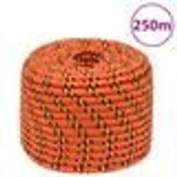 vidaXL Corde de bateau Orange 14 mm 250 m Polypropylène