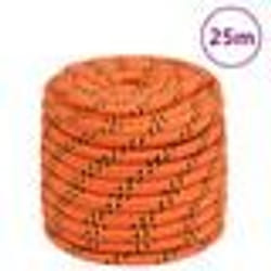 vidaXL Corde de bateau Orange 16 mm 25 m Polypropylène