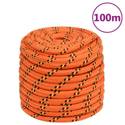 vidaXL Corde de bateau Orange 18 mm 100 m Polypropylène
