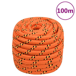 vidaXL Corde de bateau Orange 20 mm 100 m Polypropylène