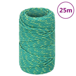 vidaXL Corde de bateau Vert 2 mm 25 m Polypropylène