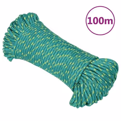 vidaXL Corde de bateau Vert 3 mm 100 m Polypropylène
