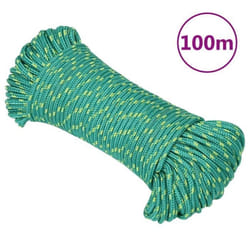 vidaXL Corde de bateau Vert 3 mm 100 m Polypropylène