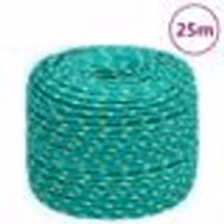 vidaXL Corde de bateau Vert 10 mm 25 m Polypropylène