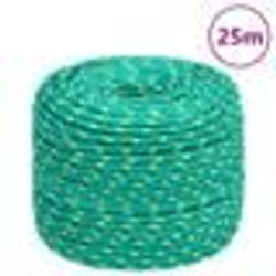 vidaXL Corde de bateau Vert 10 mm 25 m Polypropylène