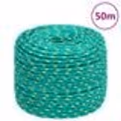 vidaXL Corde de bateau Vert 10 mm 50 m Polypropylène
