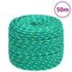 vidaXL Corde de bateau Vert 10 mm 50 m Polypropylène