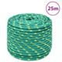 vidaXL Corde de bateau Vert 14 mm 25 m Polypropylène