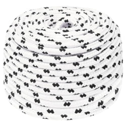 vidaXL Corde de bateau tressé Blanc 6 mmx100 m Polyester