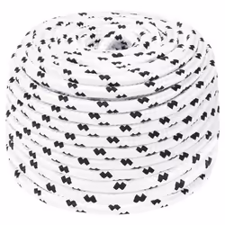 vidaXL Corde de bateau tressé Blanc 10 mmx25 m Polyester