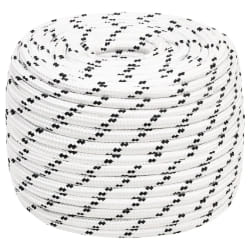 vidaXL Corde de bateau tressé Blanc 12 mmx100 m Polyester