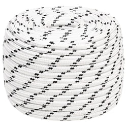 vidaXL Corde de bateau tressé Blanc 14 mmx250 m Polyester