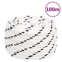 vidaXL Corde de travail Blanc 16 mm 100 m Polyester
