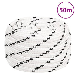 vidaXL Corde de travail Blanc 18 mm 50 m Polyester