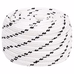 vidaXL Corde de bateau tressé Blanc 20 mmx50 m Polyester