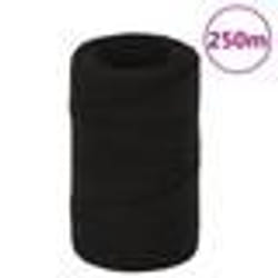 vidaXL Corde de travail Noir 2 mm 250 m Polyester