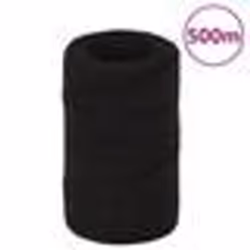 vidaXL Corde de travail Noir 2 mm 500 m Polyester