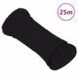 vidaXL Corde de travail Noir 5 mm 25 m Polyester