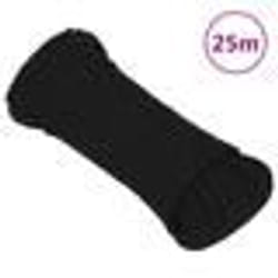 vidaXL Corde de travail Noir 5 mm 25 m Polyester