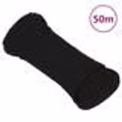 vidaXL Corde de travail Noir 5 mm 50 m Polyester