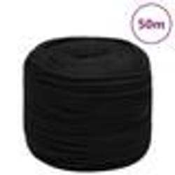 vidaXL Corde de travail Noir 8 mm 50 m Polyester